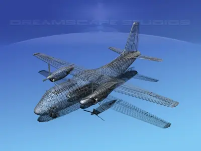 Alenia C-27A Unmarked White 3D model