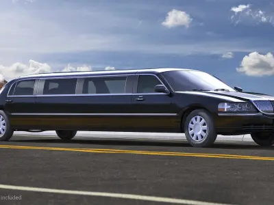 Limousine Generic Black 3D model