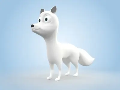 Arctic fox 3D model