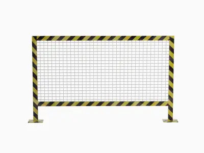 Road Barricade C 01 Low-poly 3D model