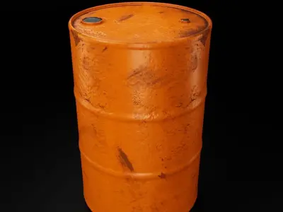 Low Poly And High Poly Barrel Pack Low-poly 3D model