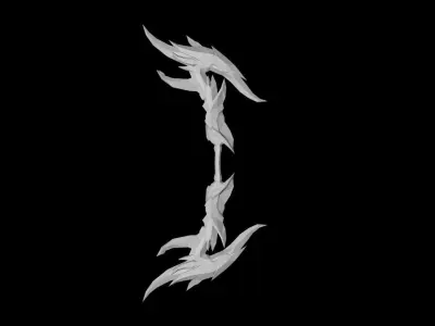 Corrupted Holy Bow Low-poly 3D model