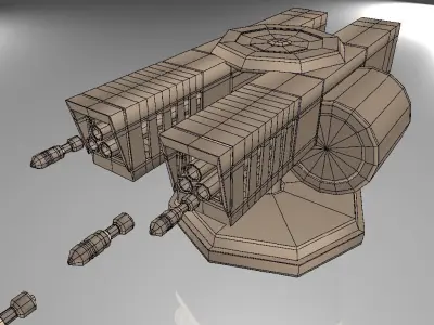 Sci Fi Missile launcher 3D model