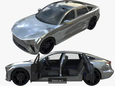 Electric cars 3D Model Pack