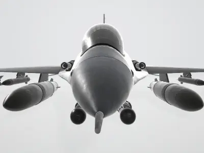 STL File - Fighter Jet - F-16 Falcon - 3D CAD Model 3D print model