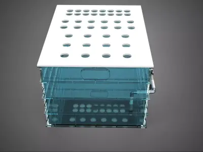 GRID ARRAY PLANTS HYDROPONIC AEROPONIC STATION MIST PUMP SPRAYER 3D model