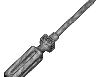Plastic Star Screwdriver Toy 3D model