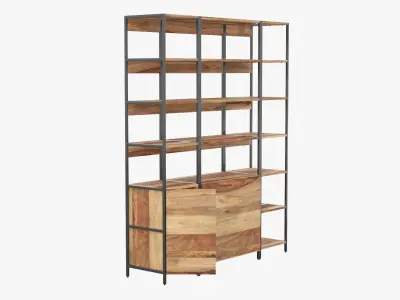 Industrial Modular Storage Low-poly 3D model