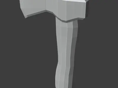 Axe Low Poly Low-poly 3D model purchase
