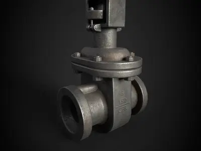 pipe valve Low-poly 3D model