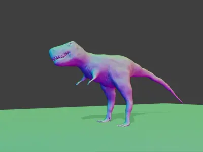 Trex 3D Sculpting with Rigged 3D model