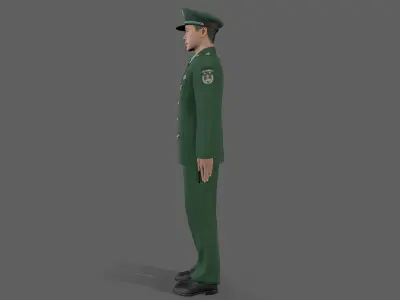 soldier character Low-poly 3D model purchase