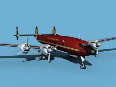 Lockheed L1649 Star Liner Willair International 3D model