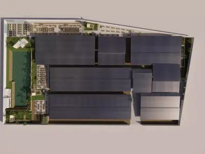 farm site solar Free 3D model