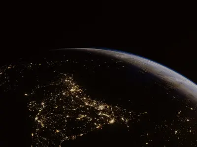 Earth for realtime render Eevee 3D model