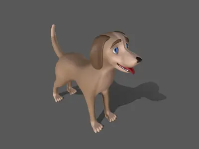 Cartoon Stylized  Puppy Dog 3D model
