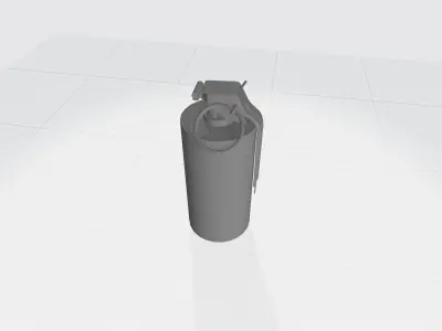 GRENADE 3 - M14 Smoke Grenade - 4K Game Ready Low-poly 3D model
