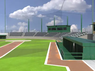 University Baseball Stadium 3D model