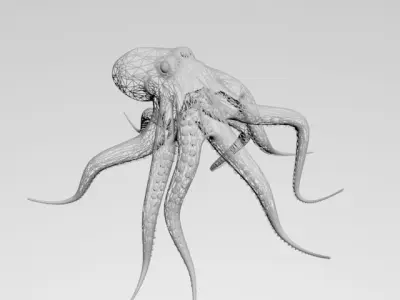 Octopus Low poly 3D model