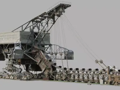  Gigantic Machine - Chain Bucket Dredger 3D model