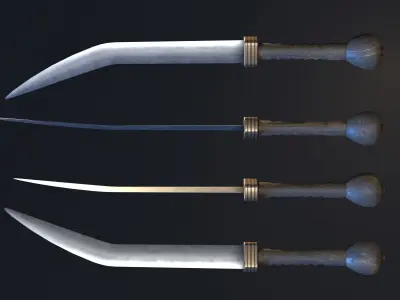 Thracian Sica Low-poly 3D model