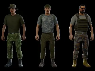 Rebels Low-poly 3D model