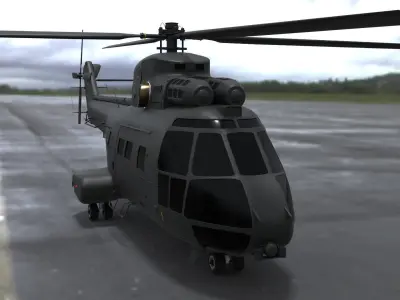puma helicopter Free 3D model