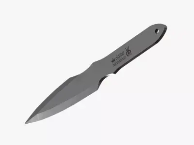 Kizlyar Supreme Strij Throwing Knife steel Blade Low-poly 3D model