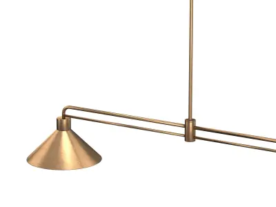 Andre Brass 2-Light Pendant 3D model