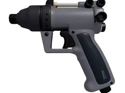 Gritty SciFi Handgun Prop 3D model