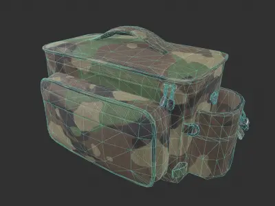 Outdoor Gear Bag Low-poly 3D model