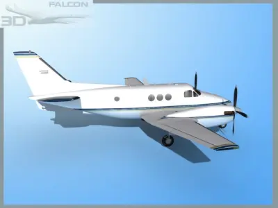 Falcon3D E90 King Air F05 3D model