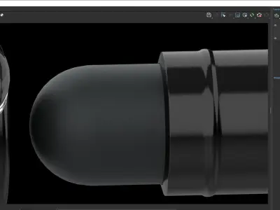 Chalkpen pen on computer screen 3D model