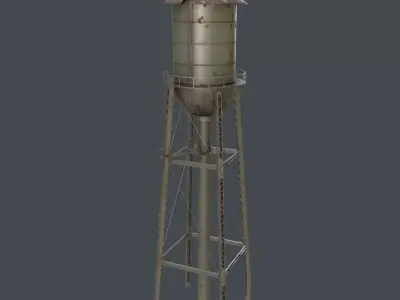 Classic Water Tower 3D model
