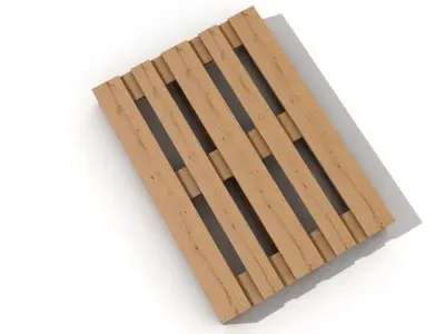 WOODEN INDUSTRIAL PALLET 3D model