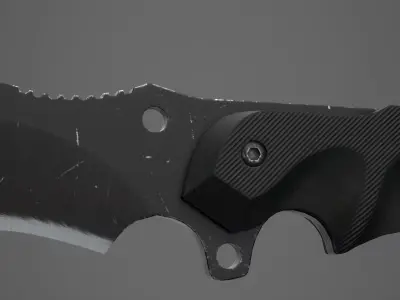 Tactical Knife Military Low-poly 3D model