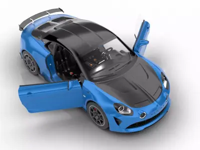 Alpine A110 R 2023 HQ 3d model 3D model