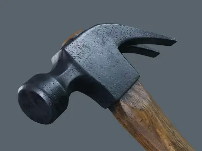 Old Hammer - PBR Game Ready Low-poly 3D model
