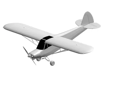 Piper PA-18 Super Cub 3D model purchase