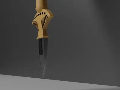 Double Sided Spear Low-poly 3D model