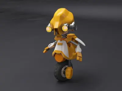 robot character rigged 3D model
