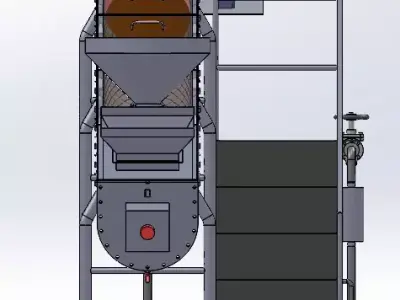 U-Type Inclined Screw Conveyor 3D model