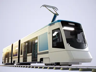 Stadler Tango city tram with 4k textures 3D model