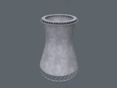 Cooling tower Low-poly 3D model purchase