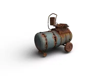 Rusted Air Compressor 3D model