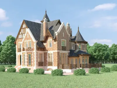 Private house 3D model 7