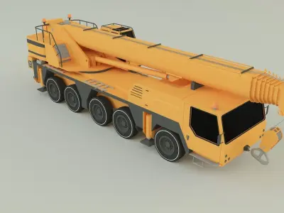 Camion grue LTM 1110 crane 3D model