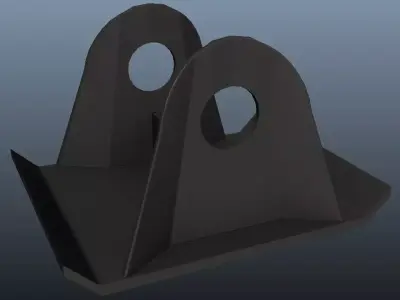 Industrial hook Low-poly 3D model