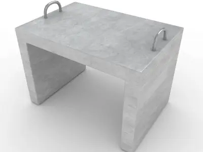 Industrial Concrete Block 3D model purchase