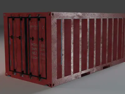 Shipping Container PBR low-poly game ready  Low-poly 3D model